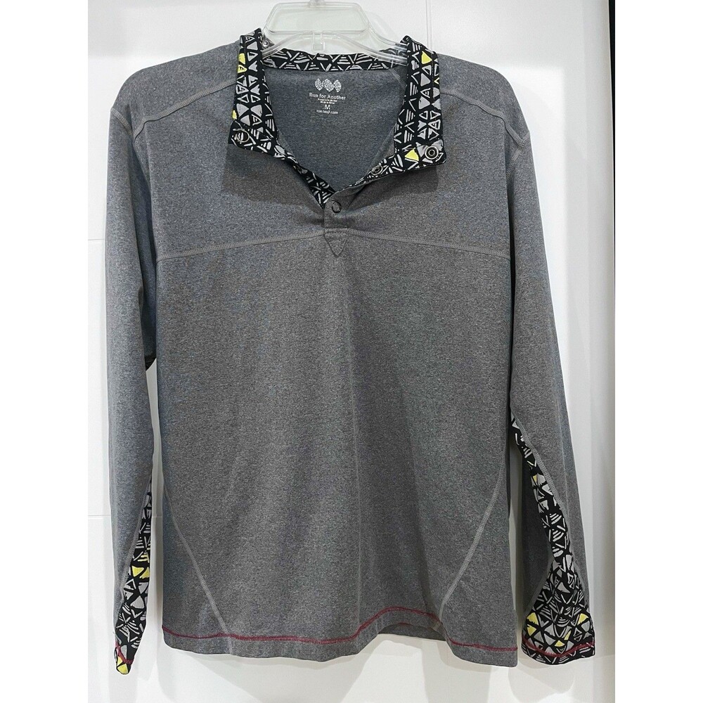 Kanji Medium Performance Long Sleeve Running Top Polo Thumbholes Zip Pocket